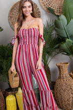 Load image into Gallery viewer, Valentína Smocked Bell Flare Jumpsuit