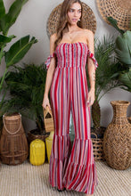Load image into Gallery viewer, Valentína Smocked Bell Flare Jumpsuit
