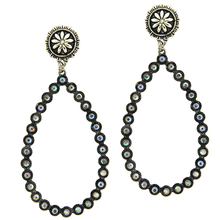 Load image into Gallery viewer, Rhinestone My World Teardrop Earrings