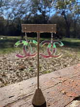 Load image into Gallery viewer, Acrylic Mono Iridescent Earrings