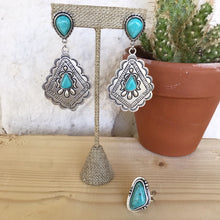 Load image into Gallery viewer, Loretta Turquoise Boho Earrings