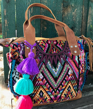 Load image into Gallery viewer, Luxury Marisol Huipil &amp; Leather CDB Handbag