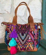 Load image into Gallery viewer, Luxury Marisol Huipil &amp; Leather CDB Handbag