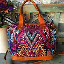 Load image into Gallery viewer, Luxury Marisol Huipil &amp; Leather CDB Handbag