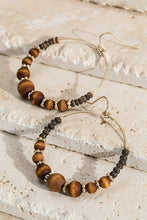 Load image into Gallery viewer, Tahiti Wood Hoops - Brown