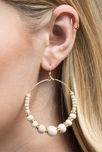 Load image into Gallery viewer, Tahiti Wood Hoops - Ivory