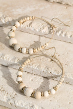 Load image into Gallery viewer, Tahiti Wood Hoops - Ivory