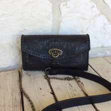 Load image into Gallery viewer, Yazmine Mexican Crossbody/Clutch (Black)