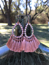 Load image into Gallery viewer, Dulce Tassel Rhinestone Earrings