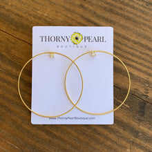Load image into Gallery viewer, Gold Jeweled Hoops