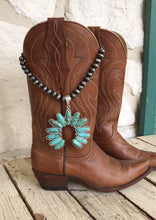 Load image into Gallery viewer, Montana Navajo Pearl &amp; Squash Blossom Naja Pendant Necklace