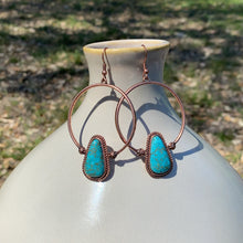 Load image into Gallery viewer, Rose Gold Jeweled Hoops