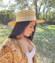 Load image into Gallery viewer, Monroe Straw Boater Hat