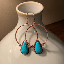 Load image into Gallery viewer, Rose Gold Jeweled Hoops